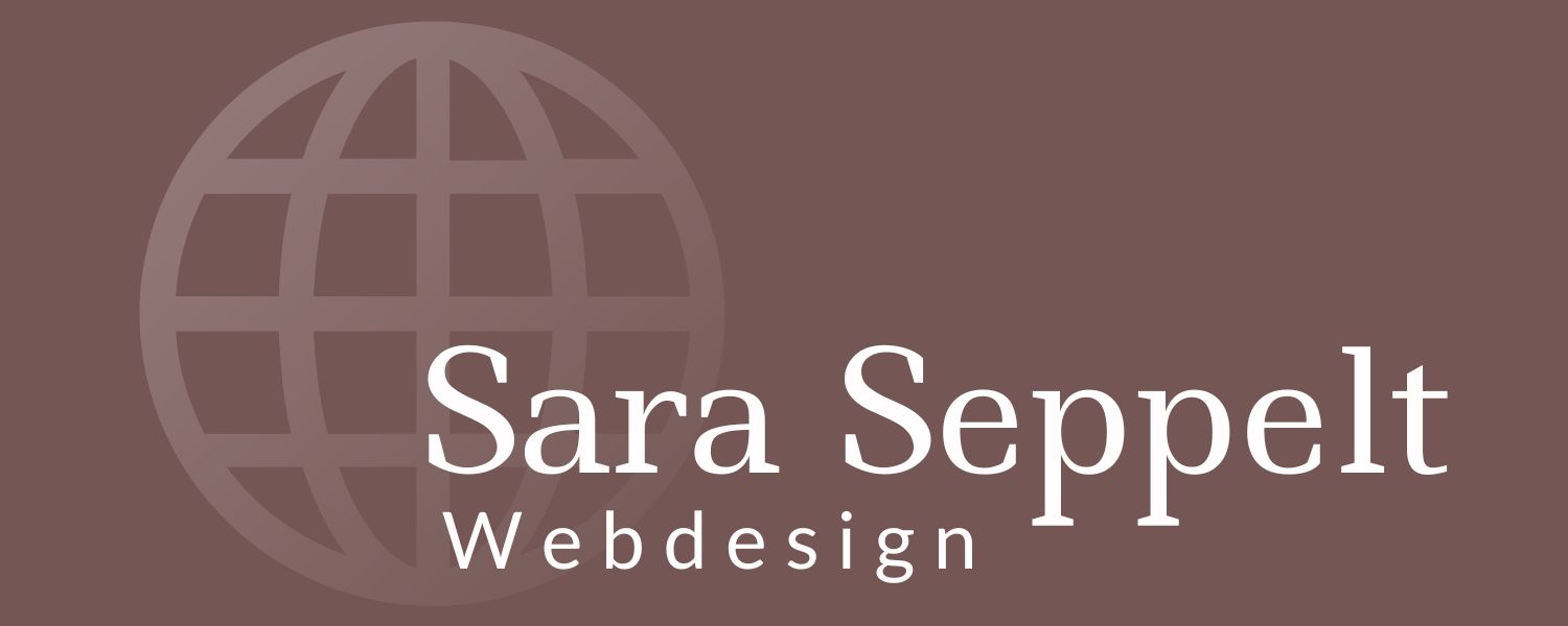 Sara Seppelt Webdesign fuer Autoren und Lektoren Logo in dunklem Design